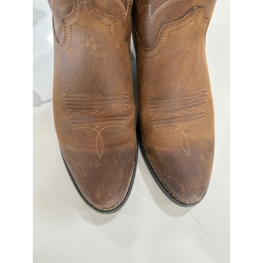 Ariat Western Cowboy Boots Brown Leather Size 7.5B Women's Riding - Picture 5 of 7